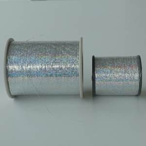 300grams Flat Yarn M Type Metallic Yarn Holographic Silver